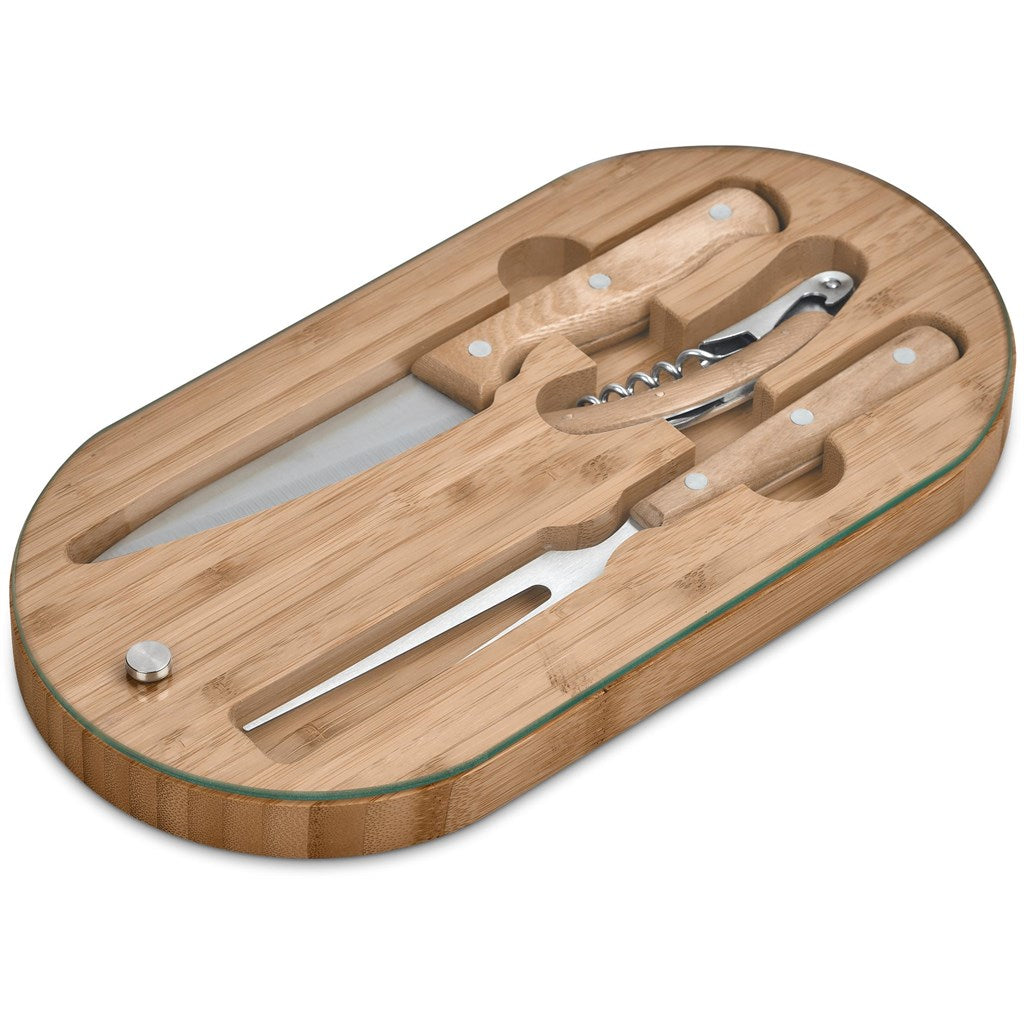 Okiyo Suraisu Bamboo Food & Wine Set Mirelle Leather and Lifestyle