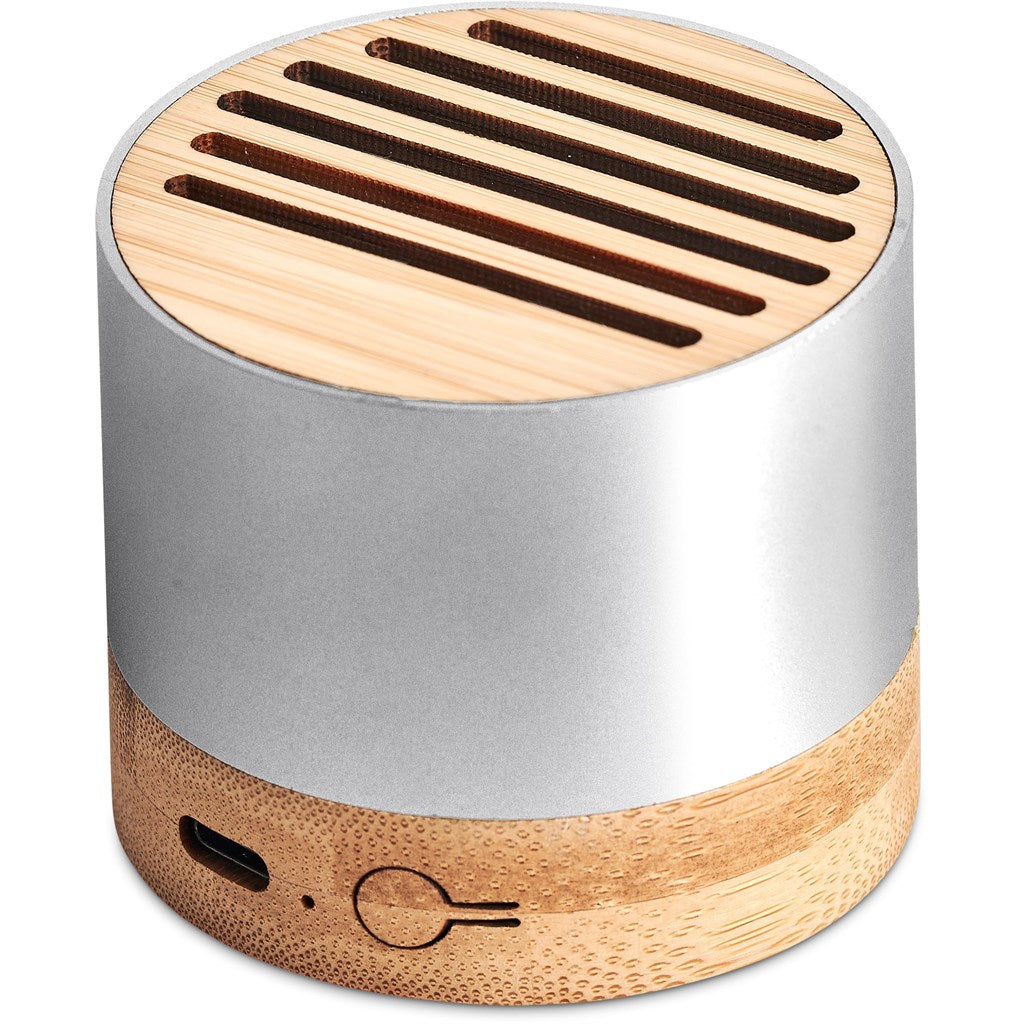 Okiyo Utau Bamboo & Recycled Aluminium Bluetooth Speaker Mirelle Leather and Lifestyle