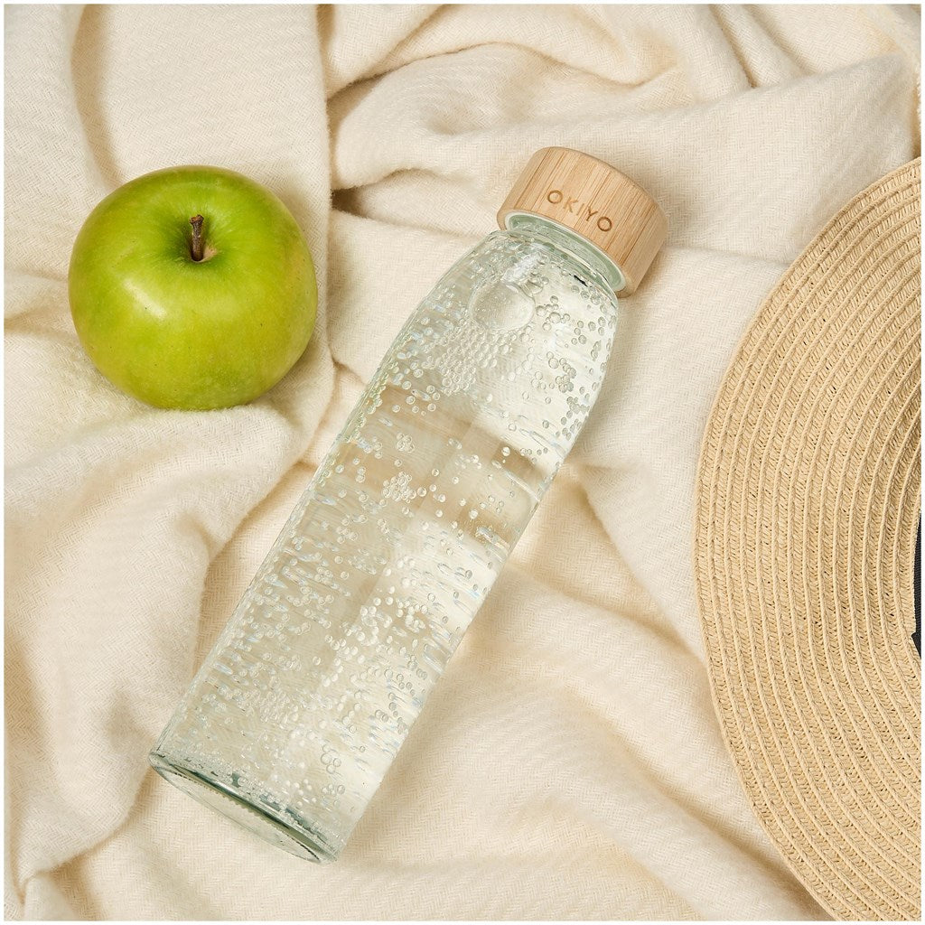 Okiyo Wabi-Sabi Glass Water Bottle - 500ml Mirelle Leather and Lifestyle
