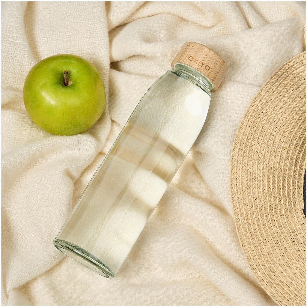 Okiyo Wabi-Sabi Glass Water Bottle - 500ml Mirelle Leather and Lifestyle