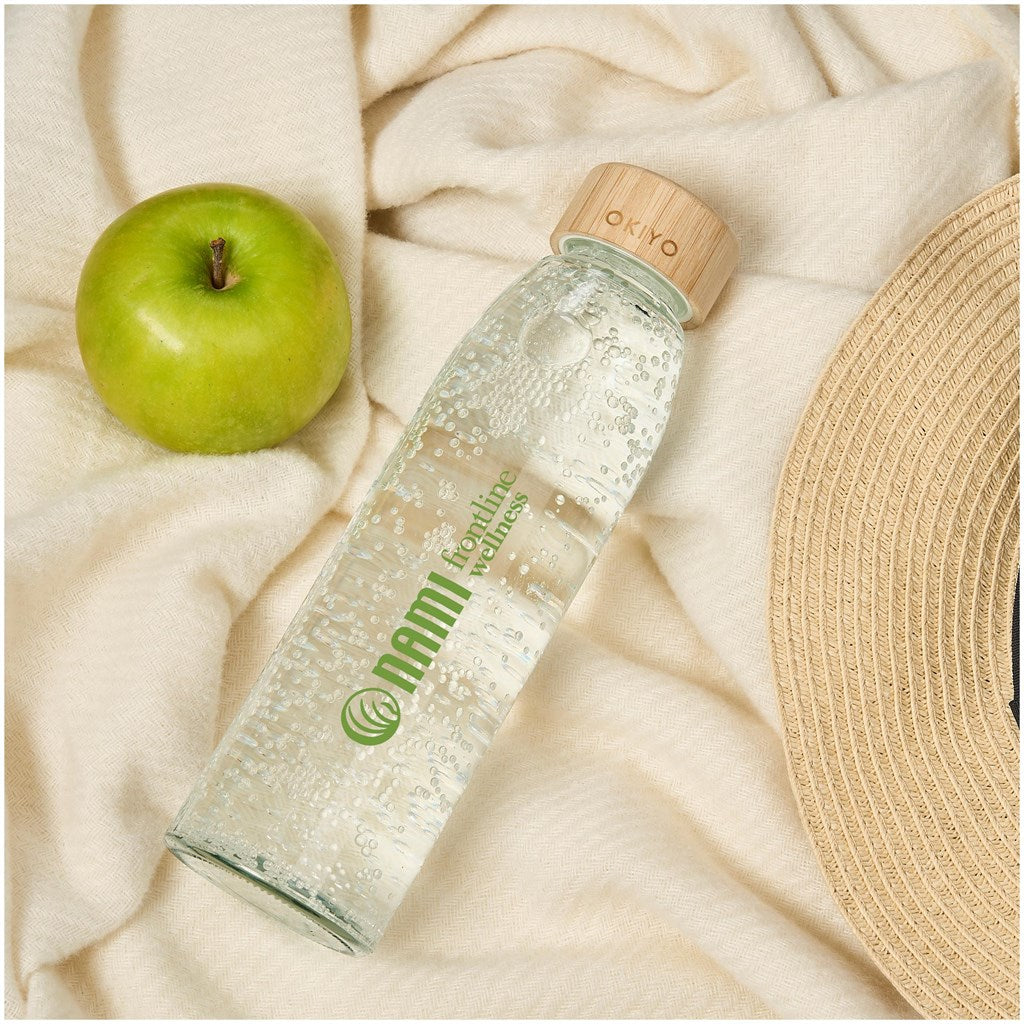 Okiyo Wabi-Sabi Glass Water Bottle - 500ml Mirelle Leather and Lifestyle