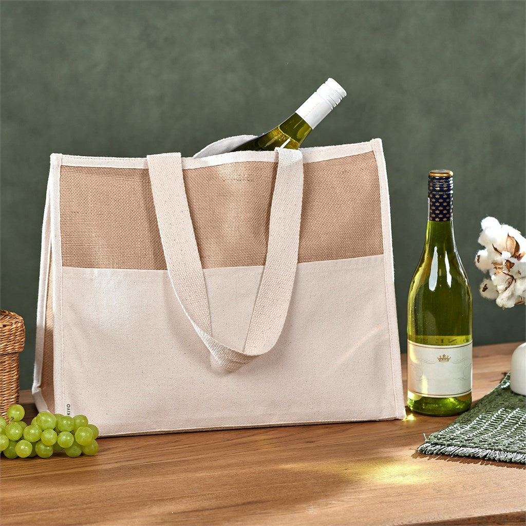 Okiyo Zetsuen Jute & Cotton 30-Can Cooler Mirelle Leather and Lifestyle