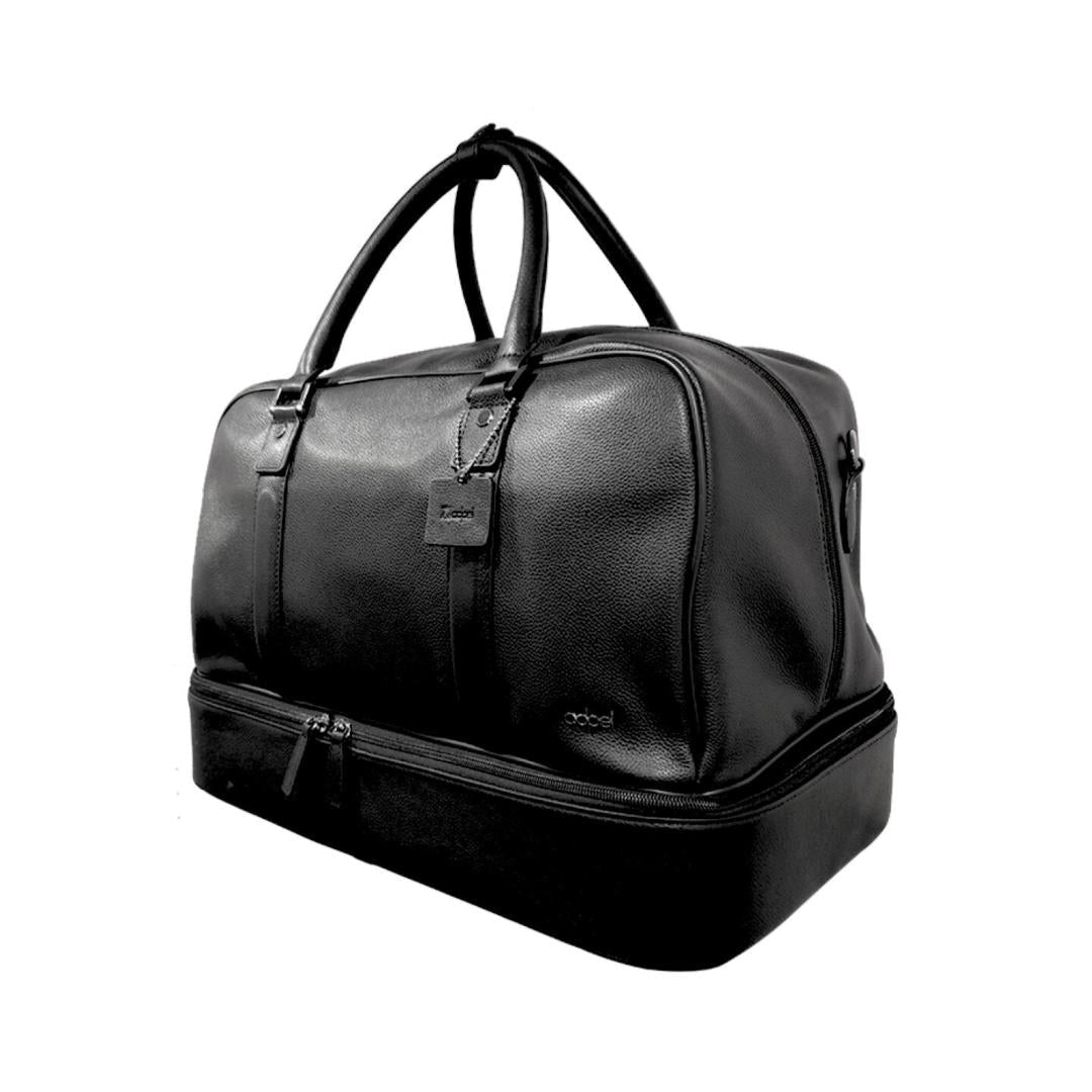 President Leather Double Decker Golf Bag - Shoe Compartment - Black ZA Bag Mirelle Leather and Lifestyle