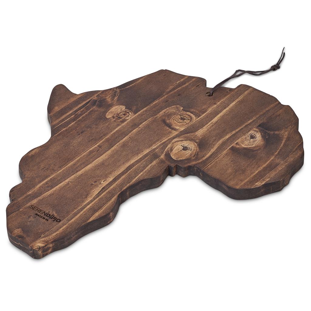 Serendipio African Shaped Wooden Serving Board Mirelle Leather and Lifestyle
