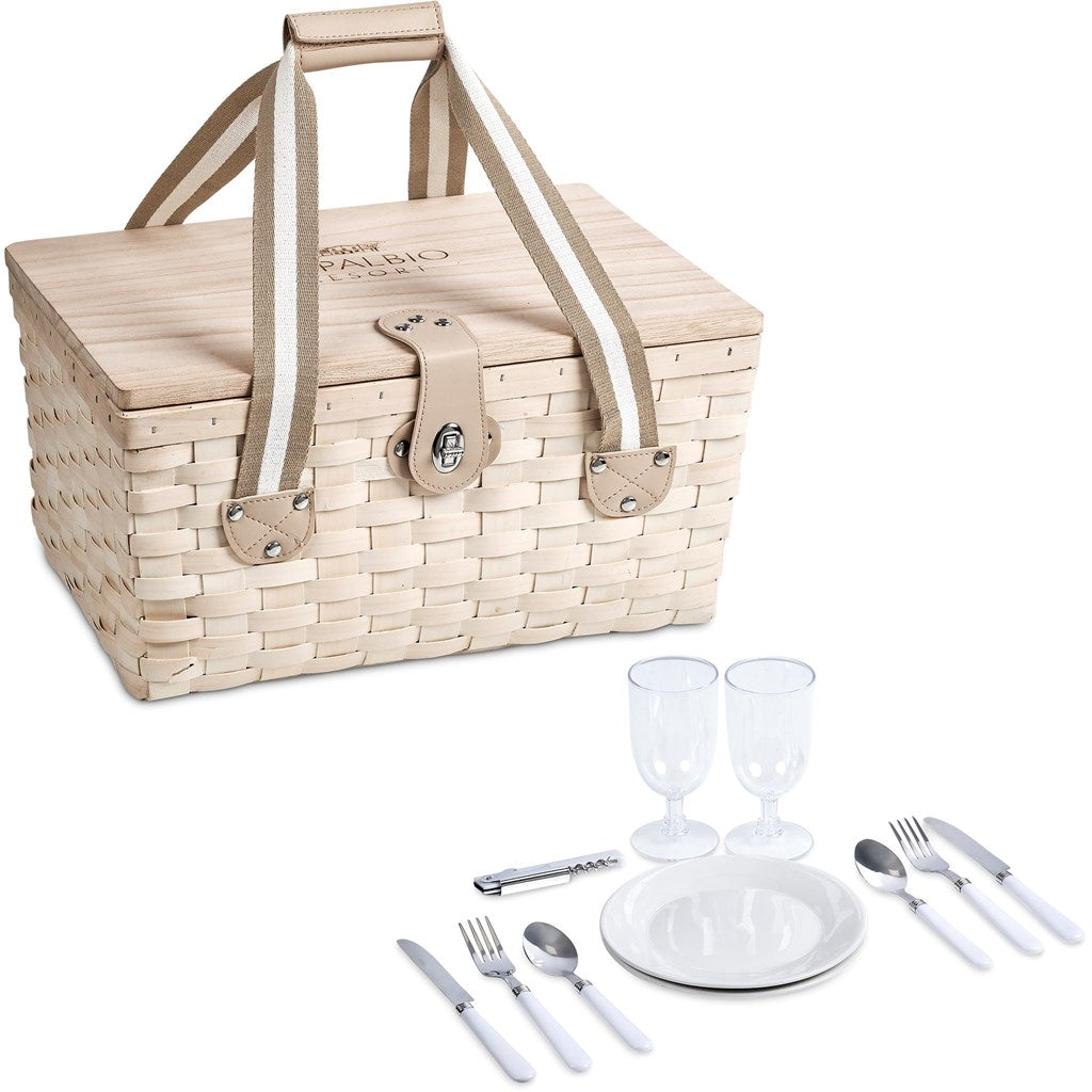 Serendipio Montega 2-Person Picnic Basket Mirelle Leather and Lifestyle