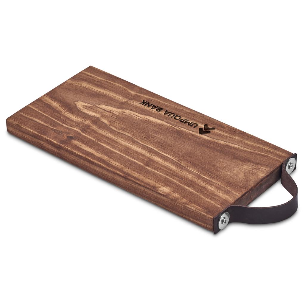 Serendipio Small Team Time Wooden Tray with Leather Strap Mirelle Leather and Lifestyle