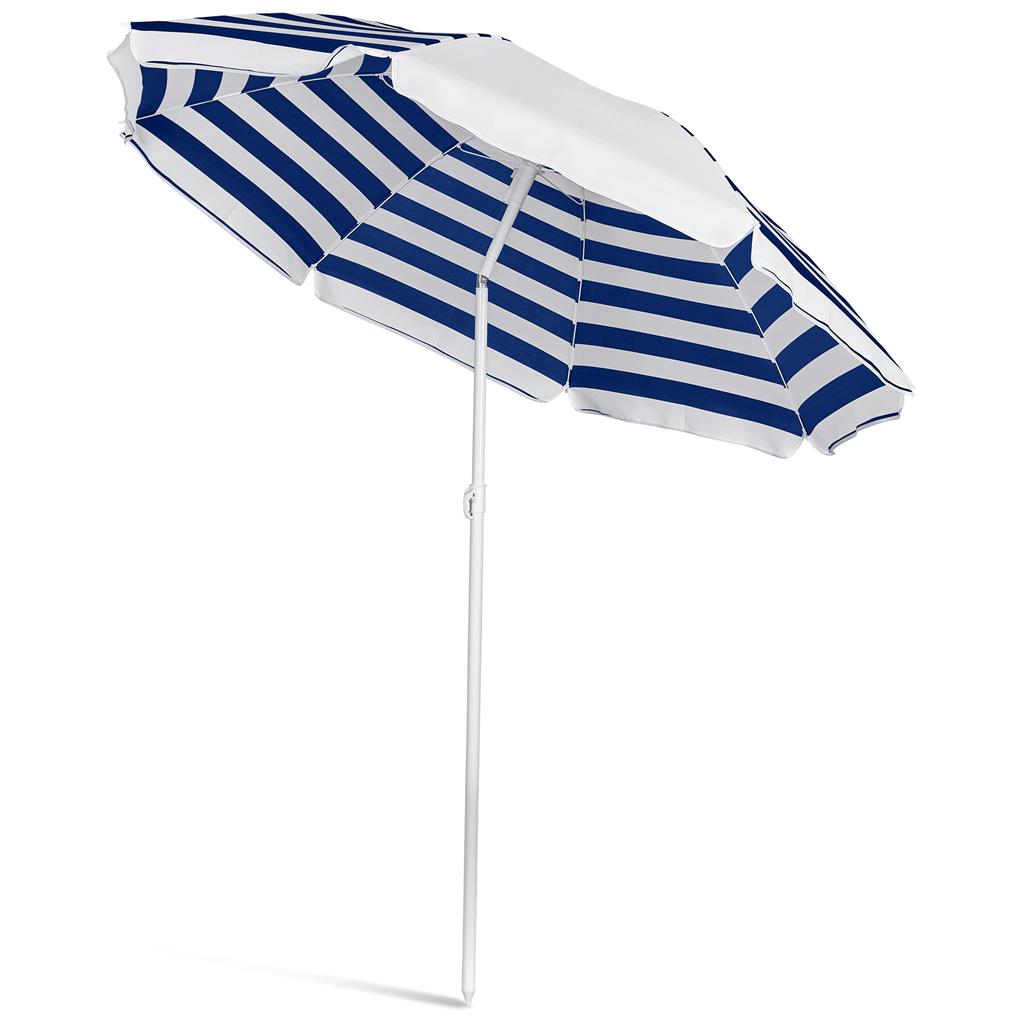 Serendipio Tanereef Stripe Beach Umbrella Mirelle Leather and Lifestyle