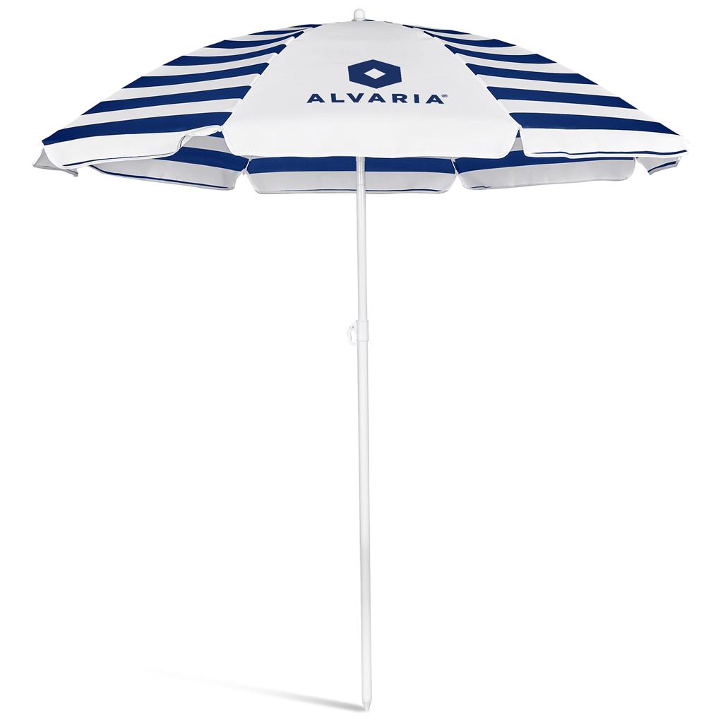 Serendipio Tanereef Stripe Beach Umbrella Mirelle Leather and Lifestyle