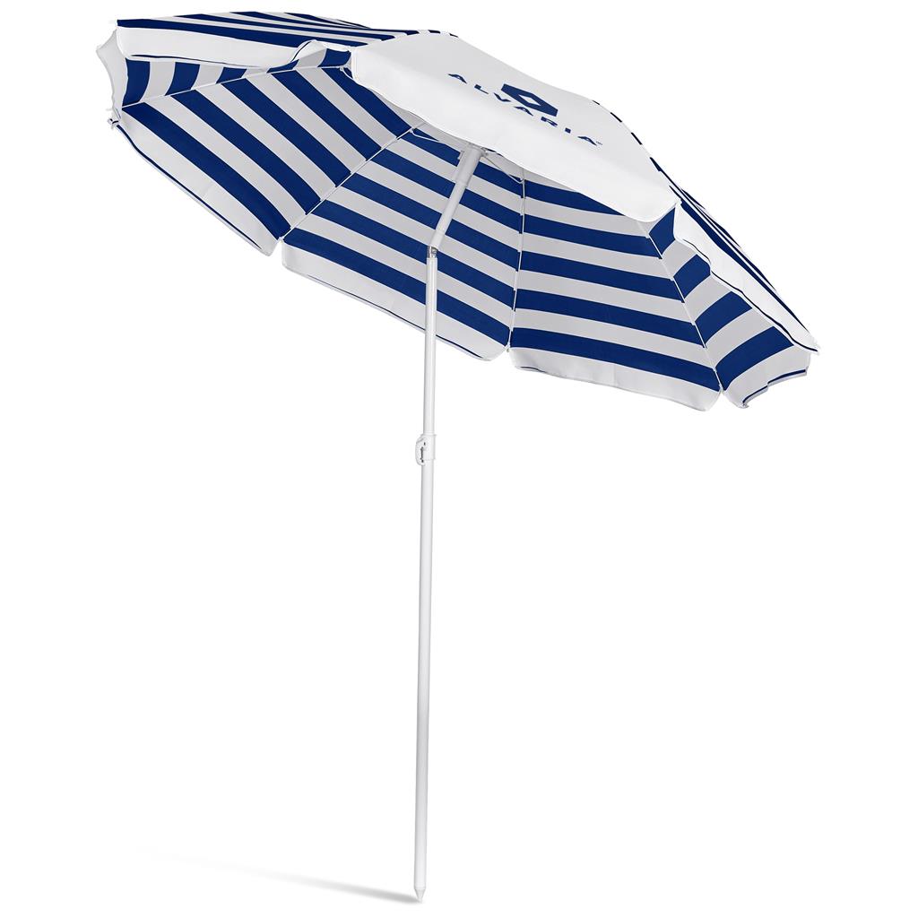 Serendipio Tanereef Stripe Beach Umbrella Mirelle Leather and Lifestyle
