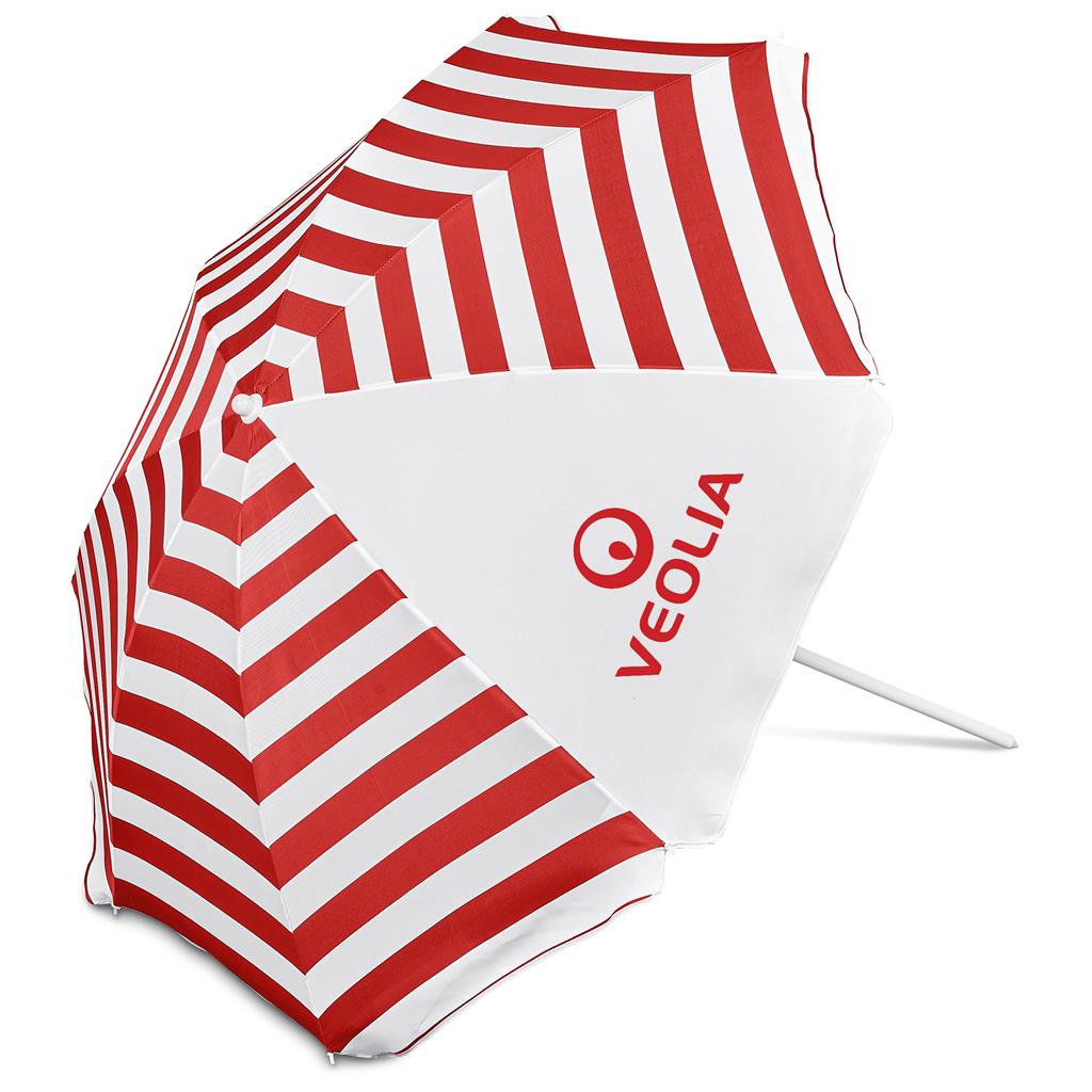 Serendipio Tanereef Stripe Beach Umbrella Mirelle Leather and Lifestyle