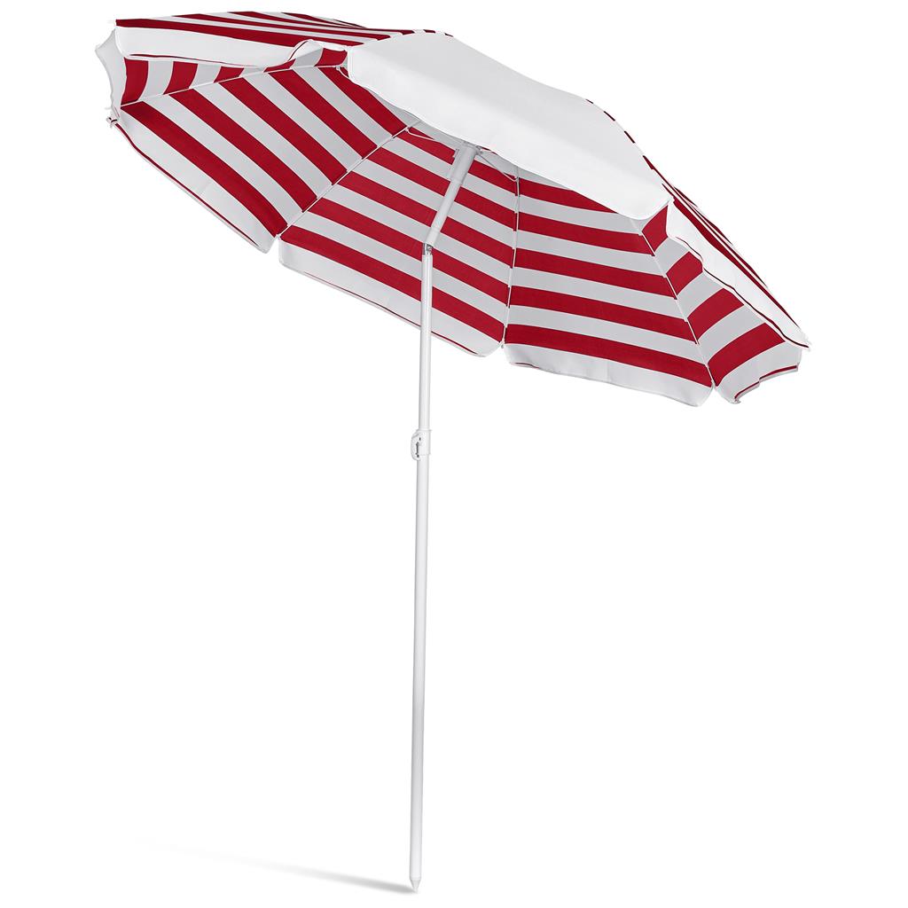 Serendipio Tanereef Stripe Beach Umbrella Mirelle Leather and Lifestyle