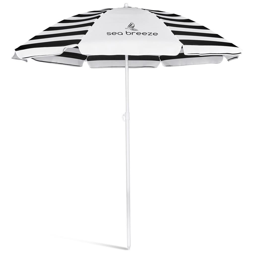 Serendipio Tanereef Stripe Beach Umbrella Mirelle Leather and Lifestyle