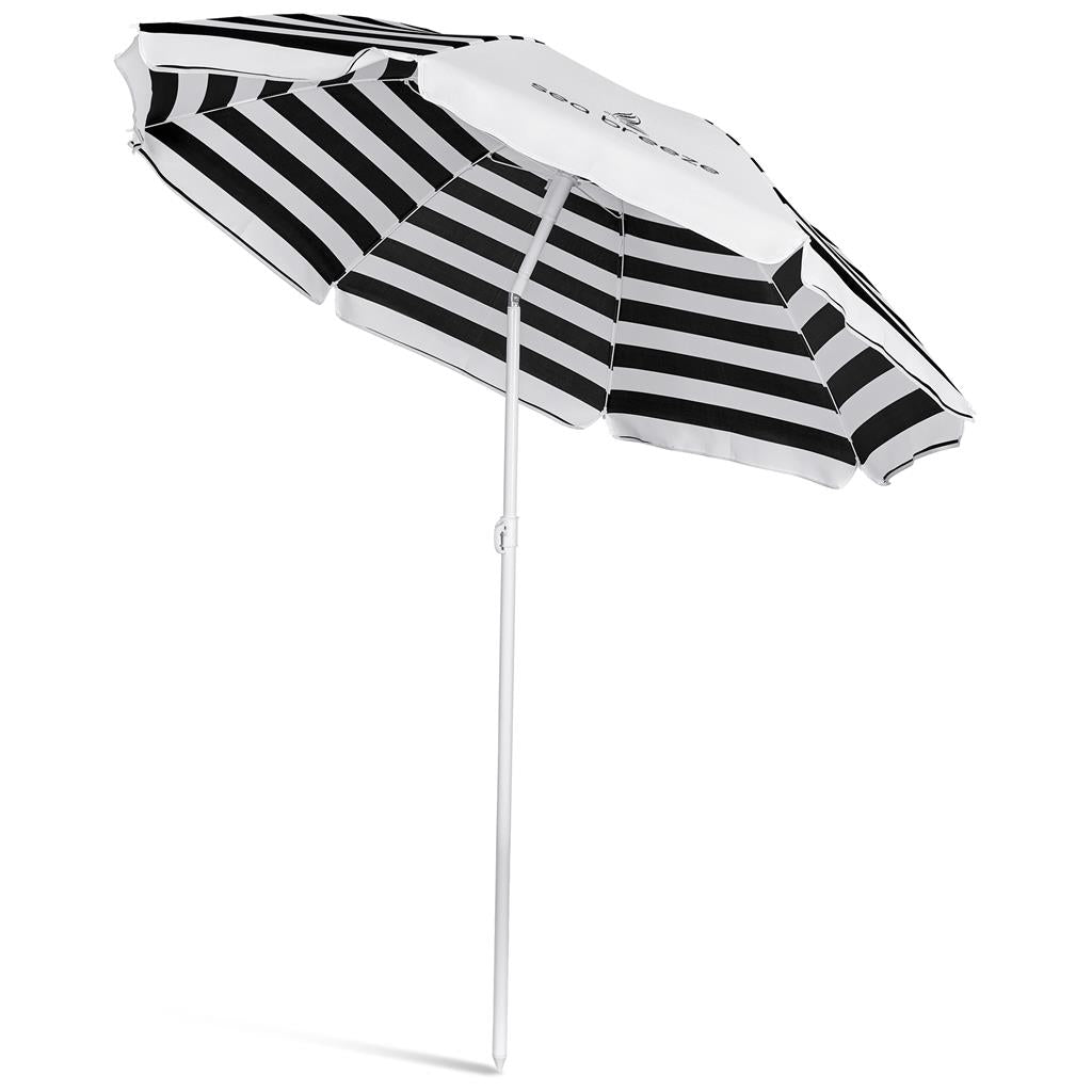 Serendipio Tanereef Stripe Beach Umbrella Mirelle Leather and Lifestyle