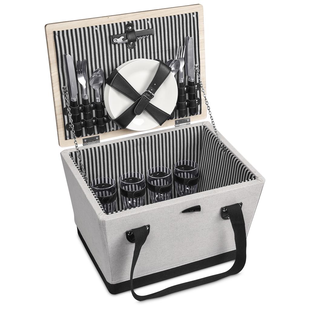 Serendipio Willow 4-Person Picnic Basket Mirelle Leather and Lifestyle