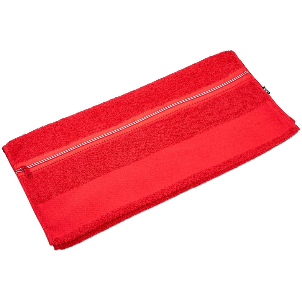Slazenger Wembley Gym Towel - Red Mirelle Leather and Lifestyle