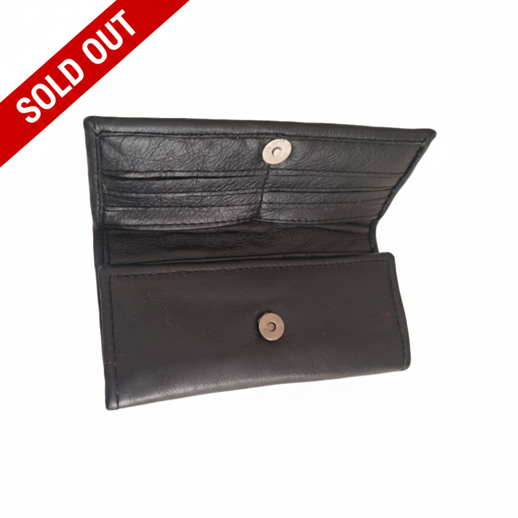 Sold Out Banner - Black Leather Wallet