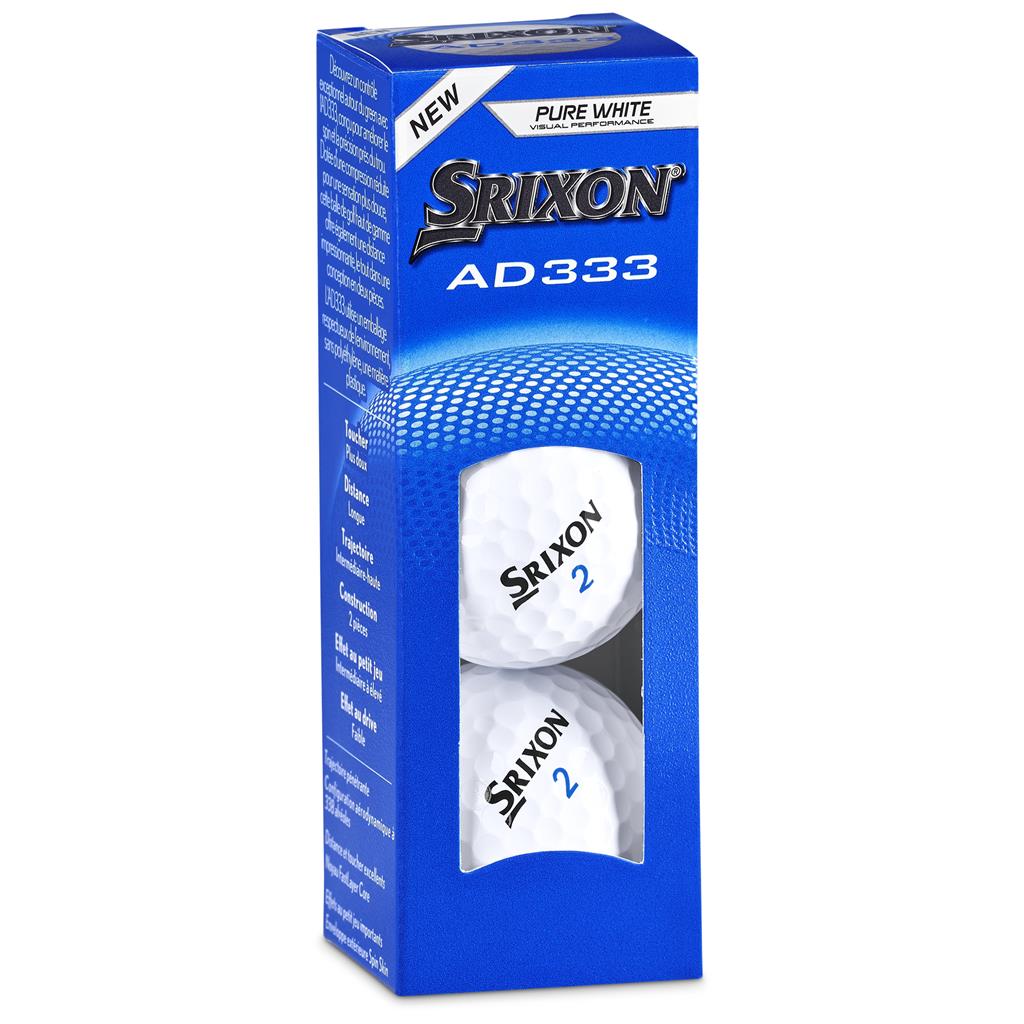 Srixon AD333 Golf Balls Sleeve of 3 Mirelle Leather and Lifestyle