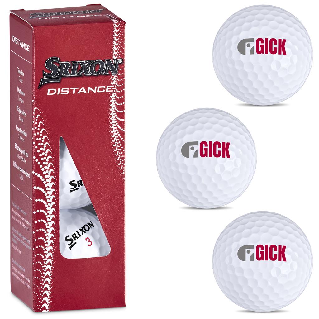 Srixon Distance Golf Balls Sleeve of 3 Mirelle Leather and Lifestyle