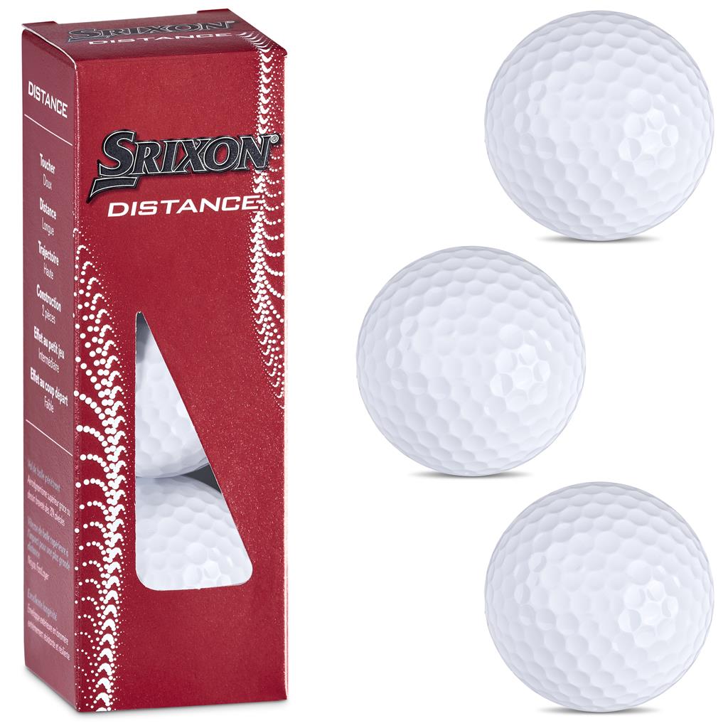 Srixon Distance Golf Balls Sleeve of 3 Mirelle Leather and Lifestyle