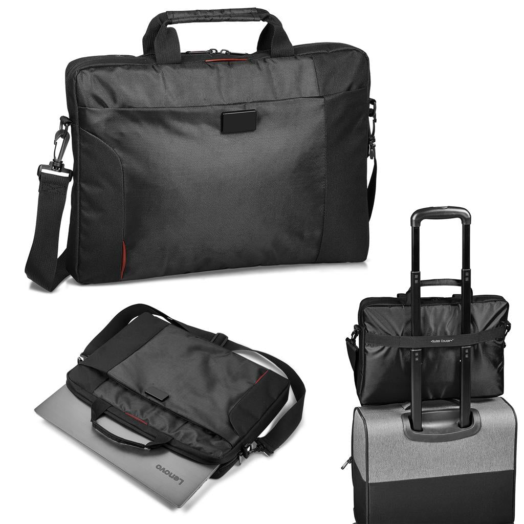 Swiss Cougar Belgrade Laptop Bag - Black - MIRELLE Leather and Lifestyle