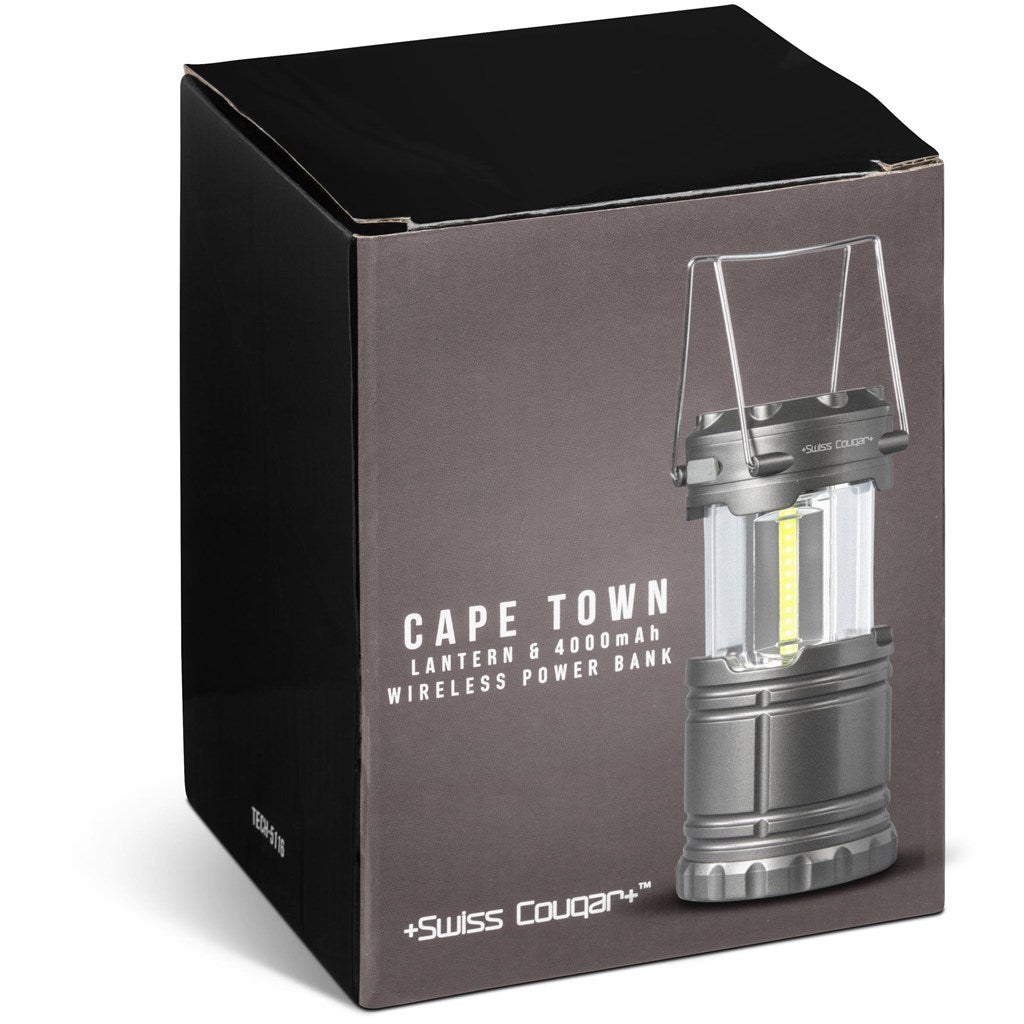 Swiss Cougar Cape Town Lantern & Wireless Charging Power Bank - 4,000mAh Mirelle Leather and Lifestyle