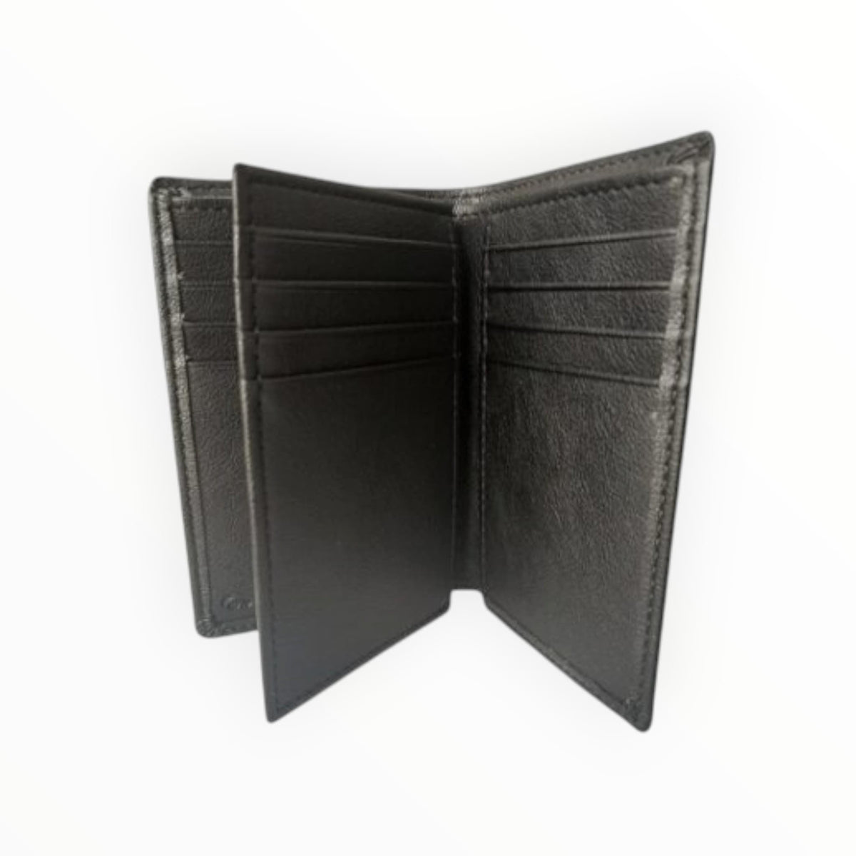 Vegan Leather RFID Bifold Card Holder - 16 Cards - Black | MIRELLE
