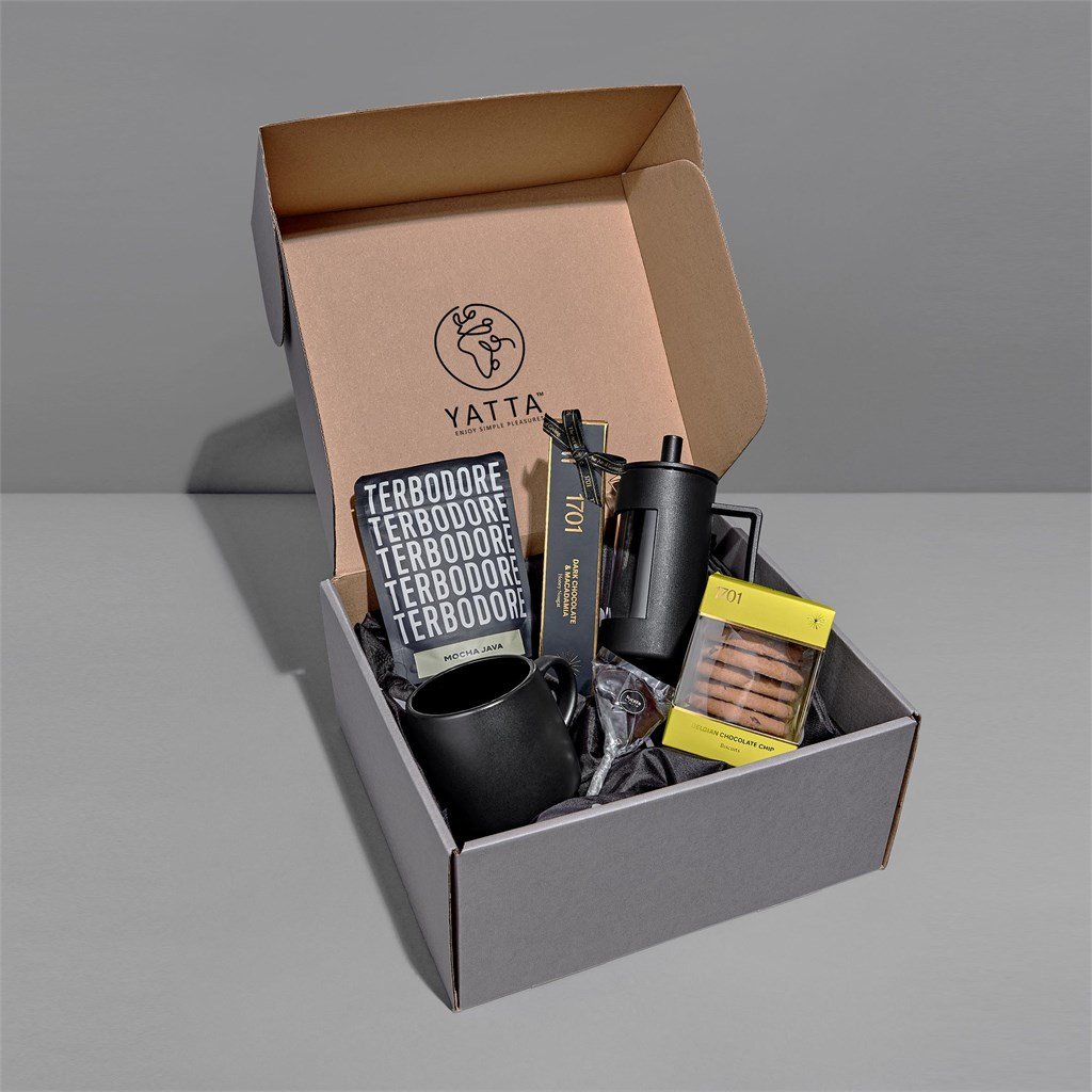 Yatta Brew-Box Hamper ZA Unisex Hampers,Coffee Hampers Mirelle Leather and Lifestyle