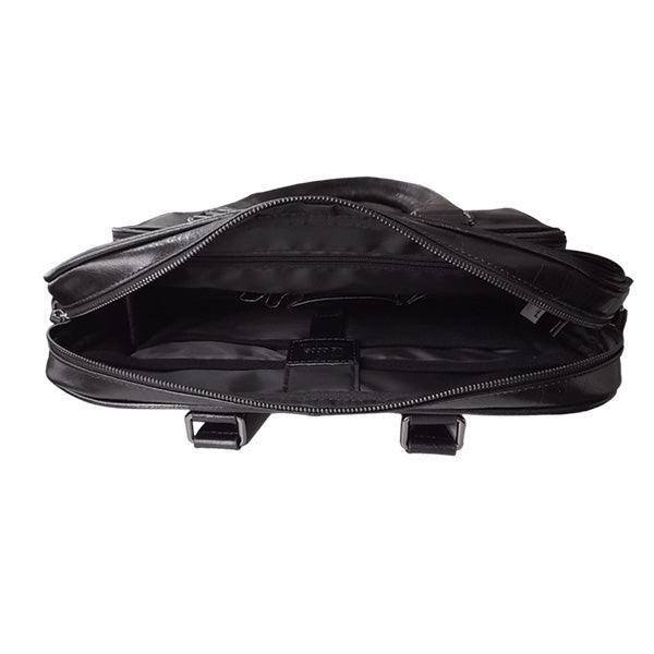 Amalfi Genuine Leather 15" Laptop Bag - Black - Mirelle Leather and Lifestyle