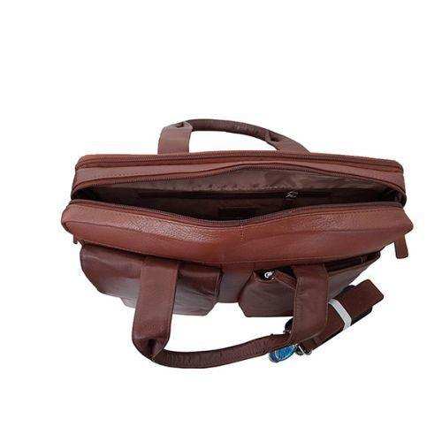 Bermuda Genuine Leather Computer Laptop Bag - Brown - MIRELLE Leather and Lifestyle