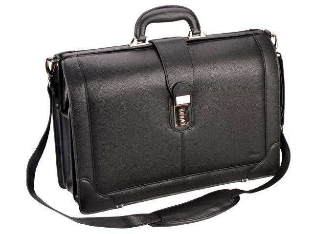 Genuine Leather 3 Division Brief master - Black - South Africa - Mirelle Leather and Lifestyle