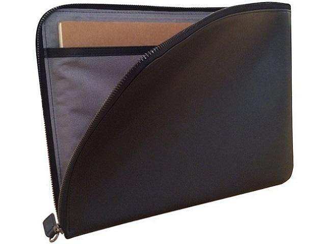 Genuine Leather A4 Document Holder with Internal Divisions And Zip Closure - MIRELLE Leather and Lifestyle