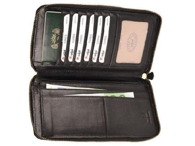 Genuine Leather Dakota Travel Wallet | Zipped Closure | Passport Holder ZA Passport Holder Mirelle Leather and Lifestyle