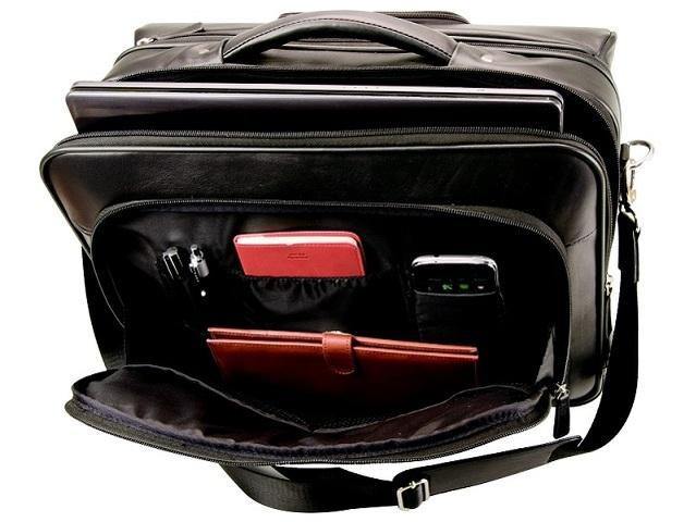 Genuine Leather Executive Laptop Trolley Case - Mirelle Leather and Lifestyle