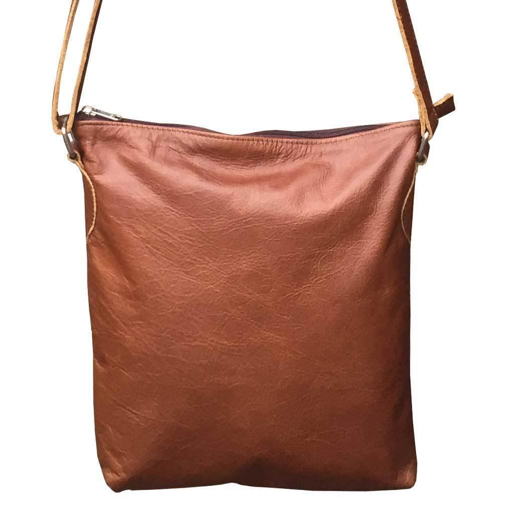 Genuine Leather Ladies Leather Everyday Messenger Handbag | MIRELLE ZA Crossbody Handbag Mirelle Leather and Lifestyle