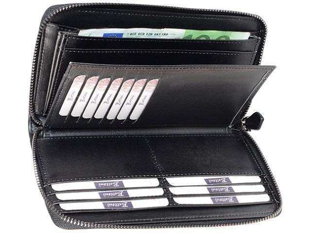 Genuine Leather Multi Holder Purse Wallet With 4 Bank Note Sections - MIRELLE Leather and Lifestyle