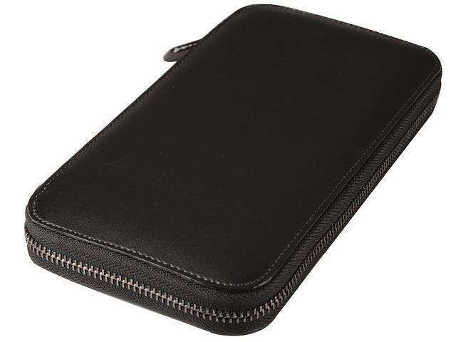 Genuine Leather Multi Holder Wallet Purse With 3 Bank Note Sections - Black - MIRELLE Leather and Lifestyle