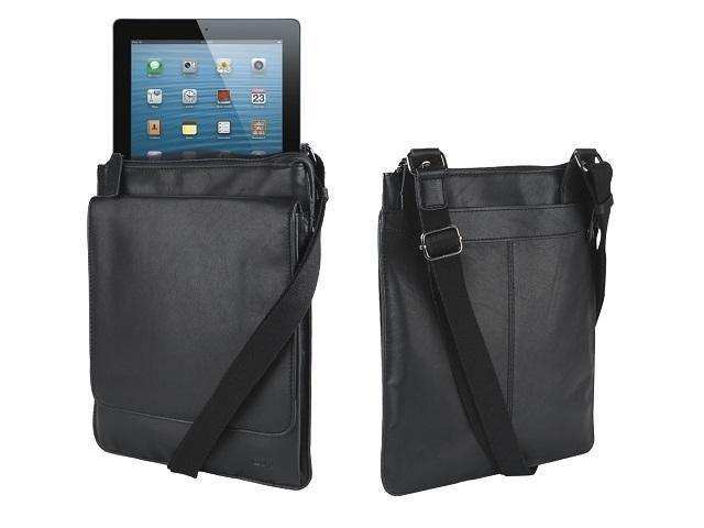 Genuine Leather Tablet Messenger Bag - Top Zip, Flap, Front Pocket - MIRELLE Leather and Lifestyle