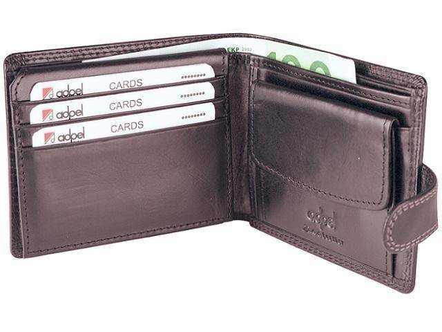 Genuine Leather Wallet with Notes - 7 Credit Cards - Coin Holder - Brown - MIRELLE Leather and Lifestyle