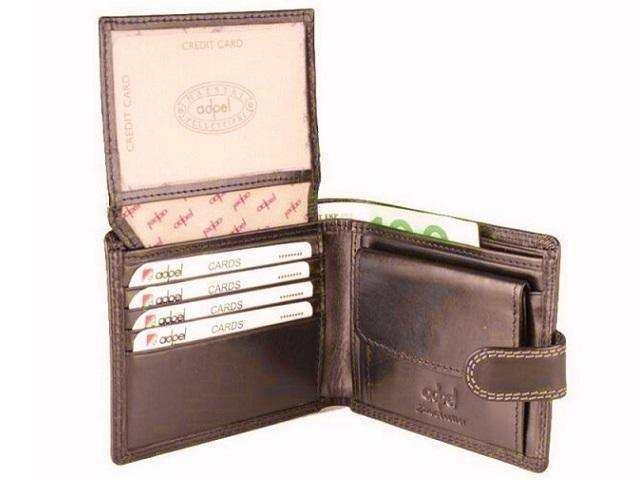Genuine Leather Wallet with Notes - 7 Credit Cards - Coin Holder - Brown ZA Leather Wallet Mirelle Leather and Lifestyle