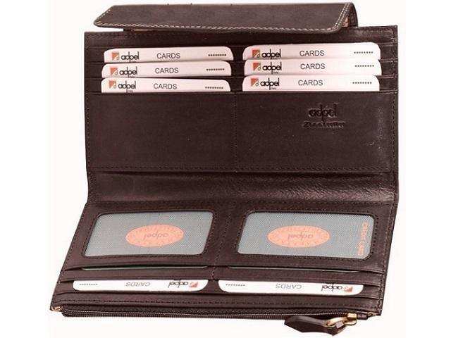 Genuine Leather Zip and Magnetic Button Closure Purse - MIRELLE Leather and Lifestyle