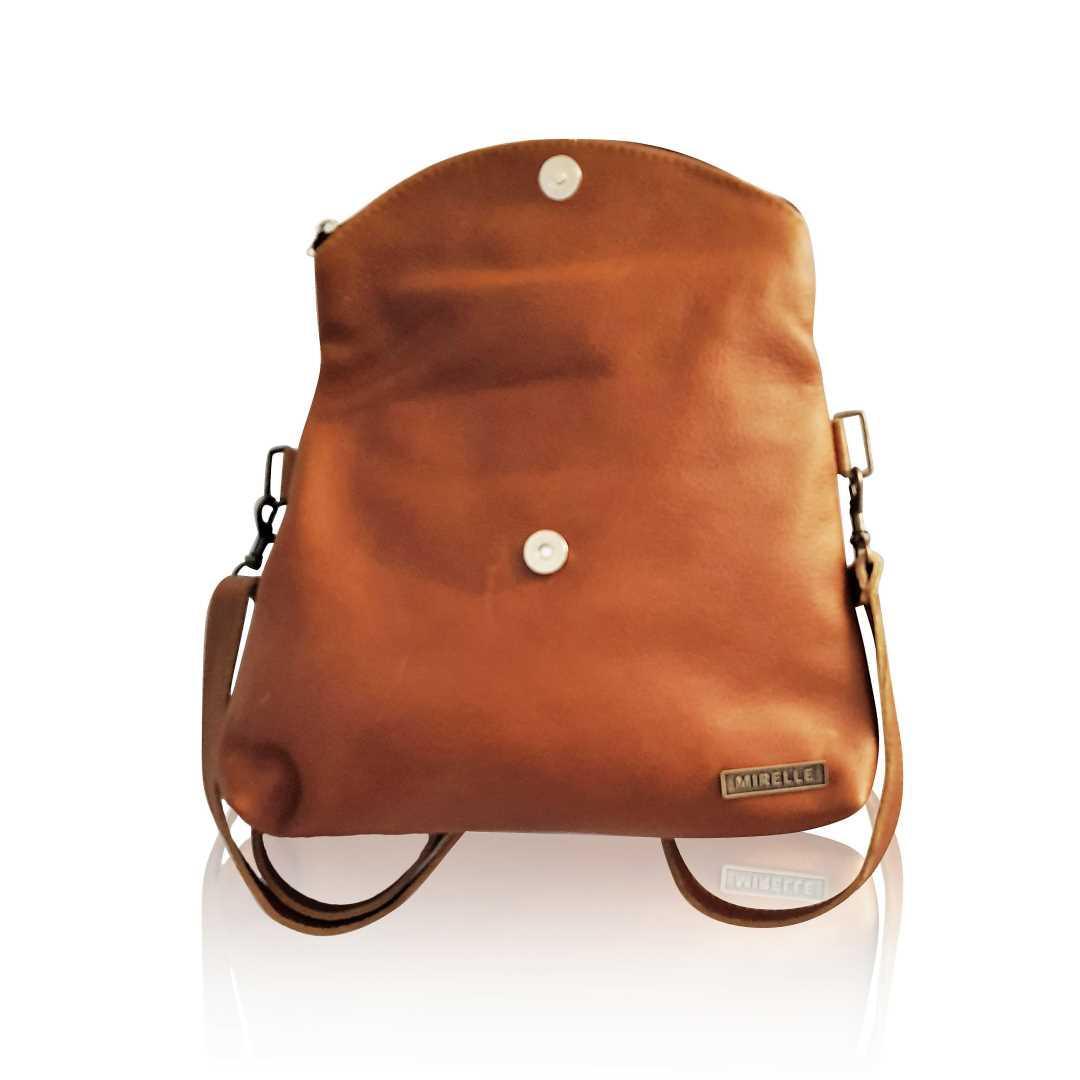 Leather 3-Way Convertible Backpack | Messenger Handbag - MIRELLE ZA Backpack Mirelle Leather and Lifestyle
