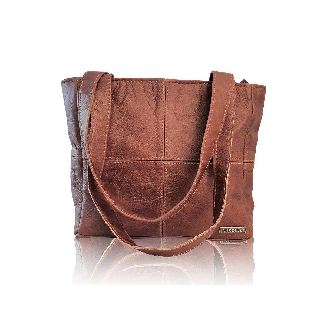 Leather Classic Shopper Handbag - Small | MIRELLE ZA Handbag Mirelle Leather and Lifestyle