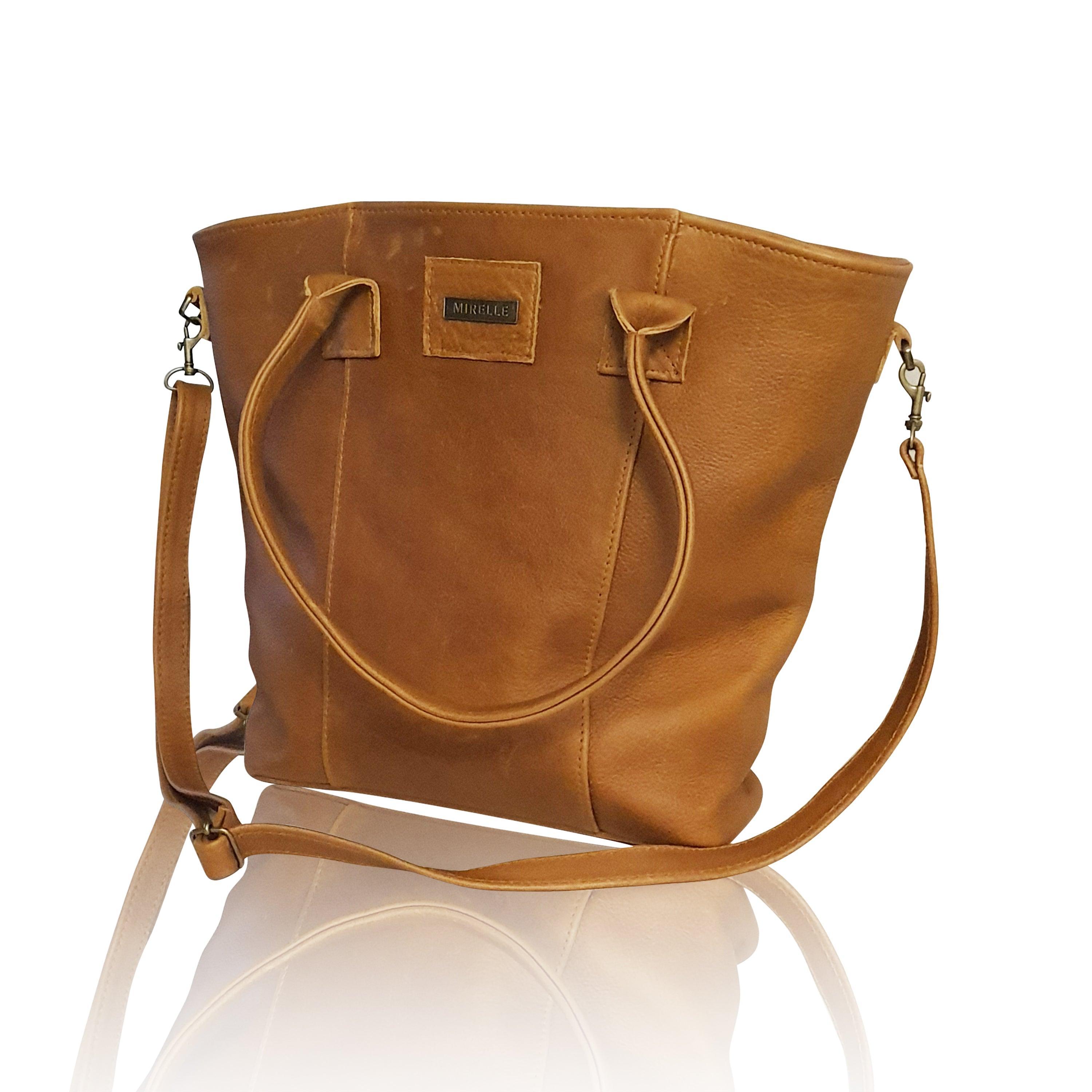Leather Classic Tote Handbag - Genuine Leather | MIRELLE ZA Tote Handbag Mirelle Leather and Lifestyle