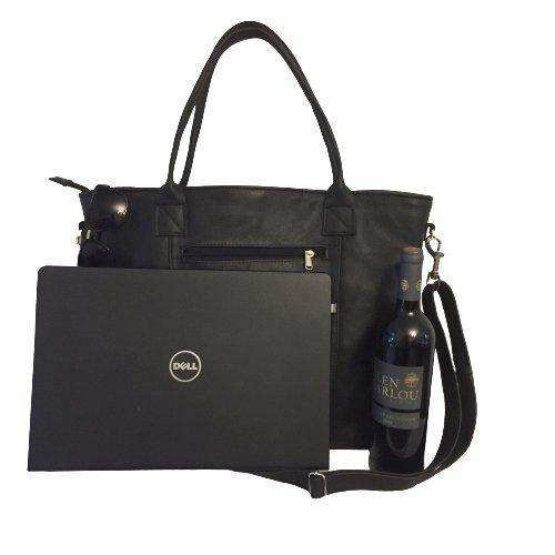 Leather Laptop Tote Handbag - Fits 15 inch Laptop | MIRELLE ZA Laptop Bag Mirelle Leather and Lifestyle