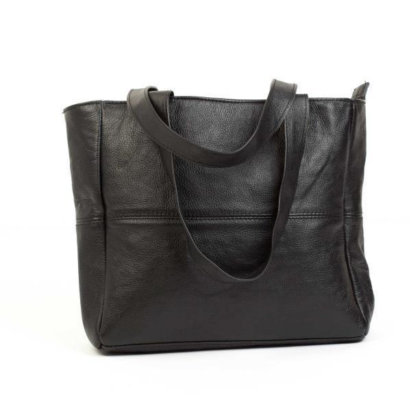 Leather Shopper Handbag With Outside Zipped Pocket | MIRELLE ZA Shopper Handbag Mirelle Leather and Lifestyle