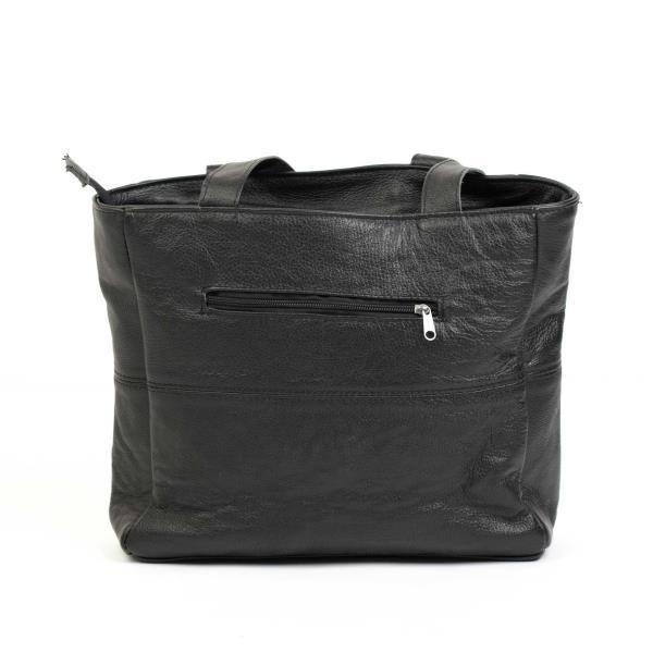 Leather Shopper Handbag With Outside Zipped Pocket | MIRELLE ZA Shopper Handbag Mirelle Leather and Lifestyle