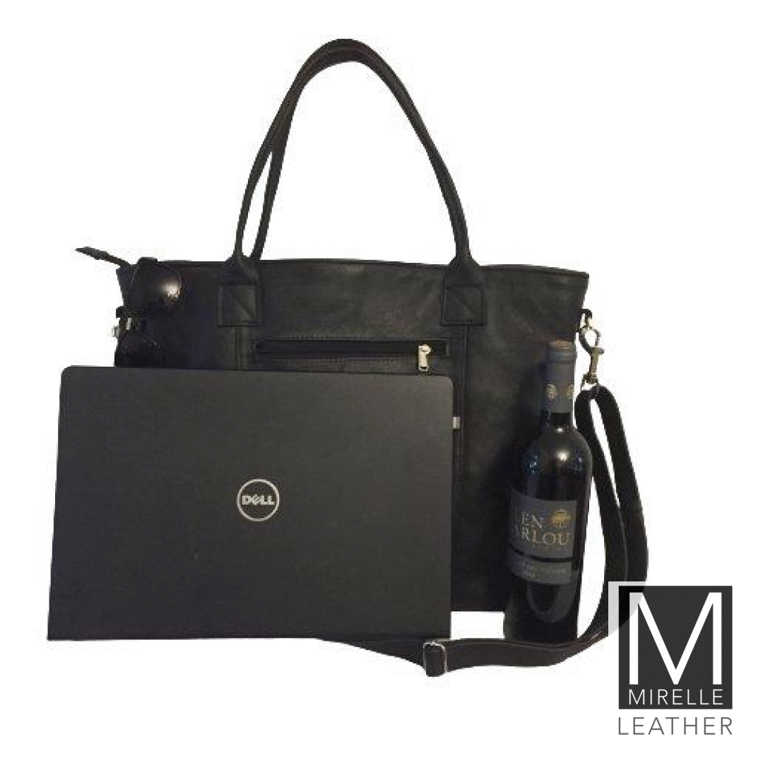 Mirelle Large Leather Laptop Tote Handbag And Ladies Wallet - Combo - Mirelle Leather and Lifestyle