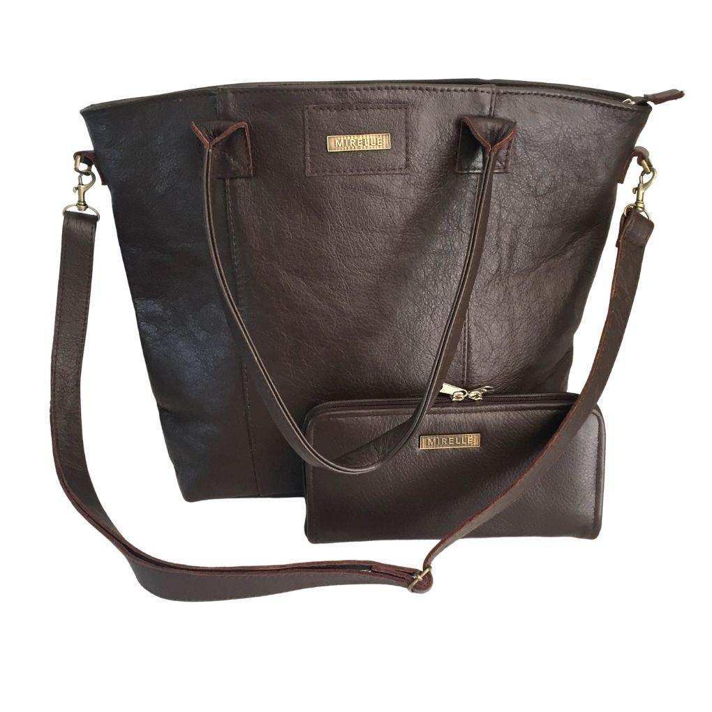 Mirelle Genuine Leather Classic Tote Handbag - MIRELLE Leather and Lifestyle