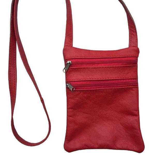 Mirelle Genuine Leather Mini 2 Pocket Crossbody Handbag - MIRELLE Leather and Lifestyle