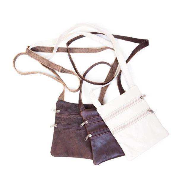 Mirelle Genuine Leather Mini 2 Pocket Crossbody Handbag - MIRELLE Leather and Lifestyle